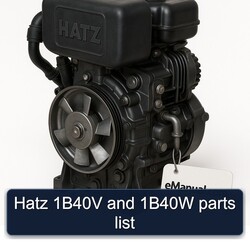 Hatz 1B Series 1b40v 1b40w Parts Catalog PDF