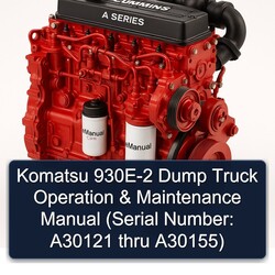 Cummins A Series Komatsu 930E-2 Dump Truck Operation (serial Number: A30121 Thru A30155) Service Repair Workshop Manual PDF