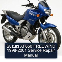 1998-2001 Suzuki XF650 Freewind Service Repair Workshop Manual PDF