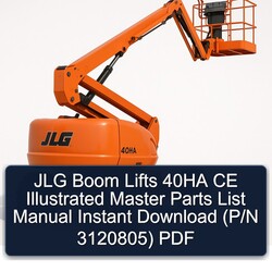 JLG Boom Lifts 40HA CE Illustrated Master (p/n 3120805) Parts Catalog PDF