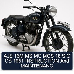 AJS 16M MS MC MCS 18 S C CS 1951 INSTRUCTION And MAINTENANC