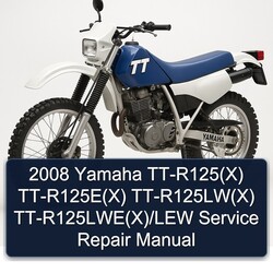2008 Yamaha TT-R125(X) TT-R125E(X) TT-R125LW(X) TT-R125LWE(X)/LEW Manual de servicio y reparación 