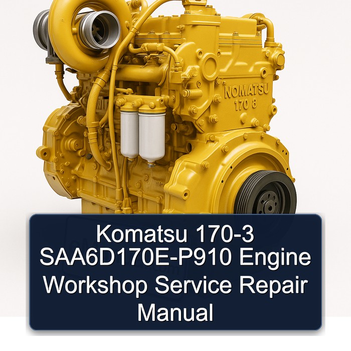 Komatsu 170 3 170-3 Saa6d170e-p910 Engine Service Repair Workshop Manual PDF