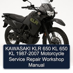 1987-2007 Kawasaki KLR Series 650 KL - Motorcycle Service Repair Workshop Manual PDF