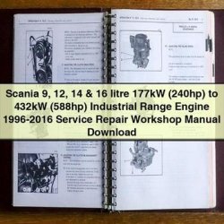 1996-2016 Scania 3 Series 9 12 14 16 Litre 177KW (240HP) 432KW (588HP) Industrial Range Engine Service Repair Workshop Manual PDF