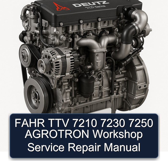 Deutz TCD Series Fahr TTV 7210 7230 7250 Agrotron Service Repair Workshop Manual PDF