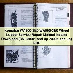 Komatsu WA800-3E0 WA900-3E0 Wheel Loader (sn: 60001 Up 70001 Up) Service Repair Workshop Manual PDF
