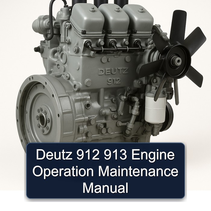 Deutz 912 913 Engine Operation Maintenance Service Repair Workshop Manual PDF