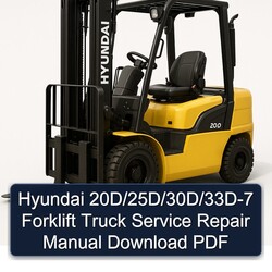 Hyundai 20d/25d/30d/33d-7 Forklift Truck Service Repair Workshop Manual PDF