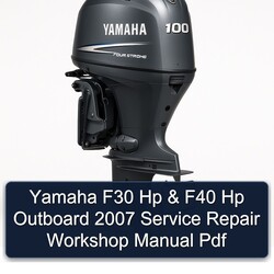 2007 Yamaha F30 Hp F40 Outboard Service Repair Workshop Manual PDF