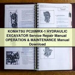 Komatsu Pc20mrx-1 Hydraulic Excavator Operation Service Repair Workshop Manual PDF