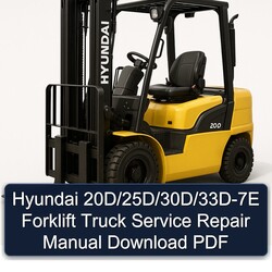 Hyundai 20d/25d/30d/33d-7e Forklift Truck Service Repair Workshop Manual PDF