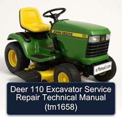 Deer 110 Excavator (TM1658) Service Repair Workshop Manual PDF
