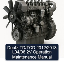 2012-2013 Deutz 2012 Td/tcd / L04/06 2V Operation Maintenance Service Repair Workshop Manual PDF