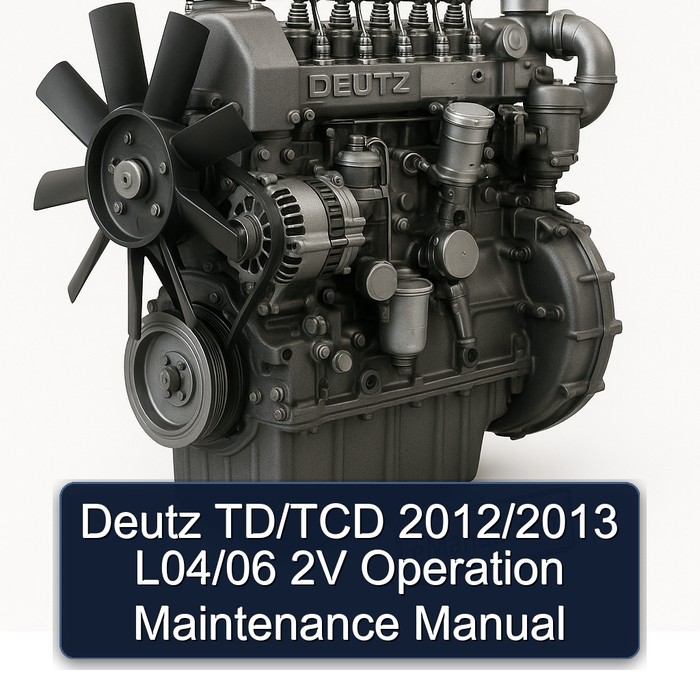 2012-2013 Deutz 2012 Td/tcd / L04/06 2V Operation Maintenance Service Repair Workshop Manual PDF