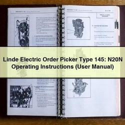 Linde Electric Order Picker Type 145: N20N Operating (user ) Service Repair Workshop Manual PDF