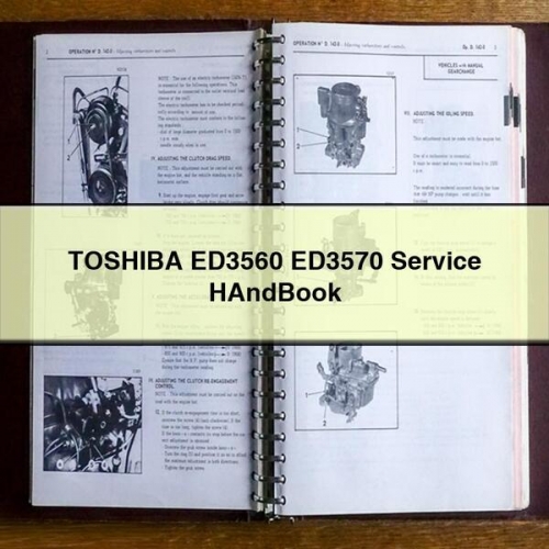 Air Conditioners Toshiba ED3560 ED3570 HAndBOOK Service Repair Workshop Manual PDF