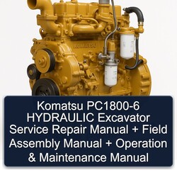 Komatsu Pc1800-6 Hydraulic Excavator Field Assembly Operation Maintenance Service Repair Workshop Manual PDF