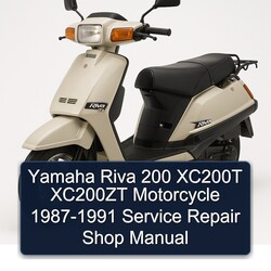 1987-1991 Yamaha Riva Models 200 XC200T XC200ZT Motorcycle - Shop Service Repair Workshop Manual PDF