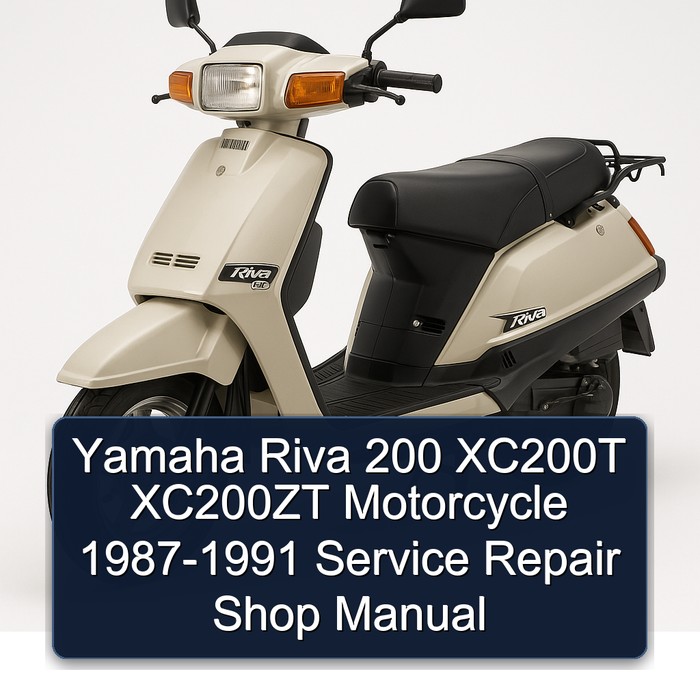 1987-1991 Yamaha Riva Models 200 XC200T XC200ZT Motorcycle - Shop Service Repair Workshop Manual PDF
