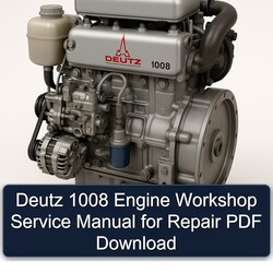 Deutz 1008 Engine Service Repair Workshop Manual PDF