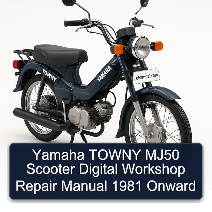 1981 Yamaha Towny MJ50 Scooter Digital Onward Service Repair Workshop Manual PDF