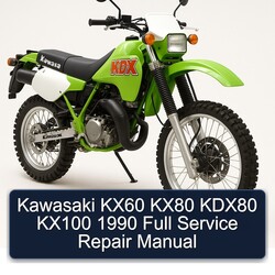 1990 Kawasaki KDX Models KX60 KX80 KDX80 KX100 Service Repair Workshop Manual PDF