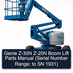 Genie Z-30N Z-20N Boom Lift Parts (serial Number Range: SN 1931) Catalog PDF