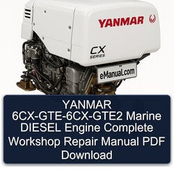Yanmar 6cx-gte-6cx-gte2 Marine Diesel Engine Service Repair Workshop Manual PDF