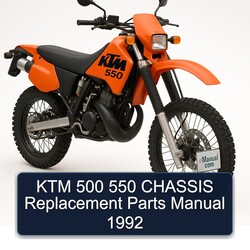 1992 KTM 500 550 Chassis Replacement Parts Catalog PDF