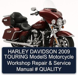 2009 Harley Davidson Touring Models Motorcycle Service Repair Workshop Manual PDF