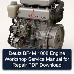 Deutz 1008 BF4M Engine Service Repair Workshop Manual PDF