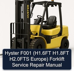 Hyster F001 (h1.6ft H1.8ft H2.0fts Europe) Forklift Service Repair Workshop Manual PDF