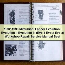 1992-1996 Mitsubishi Lancer Evolution I II III (evo 1 Evo 2 3) Best Service Repair Workshop Manual PDF