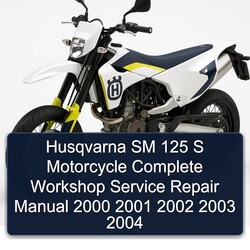 2000-2004 Husqvarna SM Models 125 S Motorcycle Service Repair Workshop Manual PDF