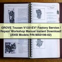 Grove Toucan V1331EV / (ansi Models P/n:ma0196-02) Service Repair Workshop Manual PDF