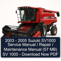 2003-2005 Suzuki K125 SV1000 / (57 Mb) SV 1000 - Now Service Repair Workshop Manual PDF