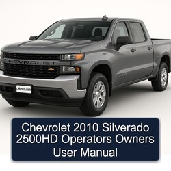 2010 Chevrolet Silverado 2500HD Operators Owners User Service Repair Workshop Manual PDF