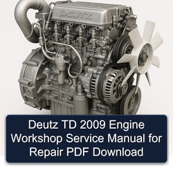 2009 Deutz TD Series Engine Service Repair Workshop Manual PDF