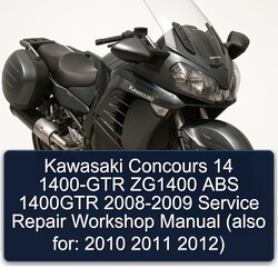 2008-2012 Yamaha GTR Kawasaki Concours 14 1400- ZG1400 ABS 1400GTR - (also : ) Service Repair Workshop Manual PDF