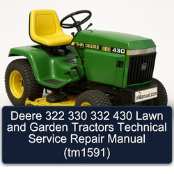 Deere 322 330 332 430 Lawn Garden (TM1591) Service Repair Workshop Manual PDF