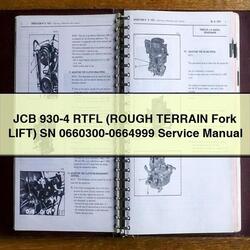 JCB 930-4 Rtfl (rough Terrain Fork Lift) SN 0660300-0664999 Service Repair Workshop Manual PDF