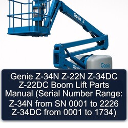 Genie Z-34N Z-22N Z-34DC Z-22DC Boom Lift Parts (serial Number Range: From SN 0001 2226 1734) Catalog PDF