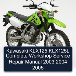 2003-2005 Kawasaki KLX Series KLX125 KLX125L Service Repair Workshop Manual PDF
