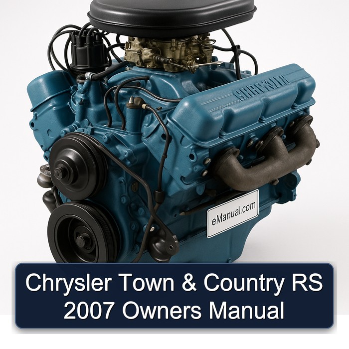 2007 Chrysler 300 Town Country RS Owners Owner's Manual PDF