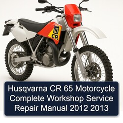 2012-2013 Husqvarna CR Models 65 Motorcycle Service Repair Workshop Manual PDF