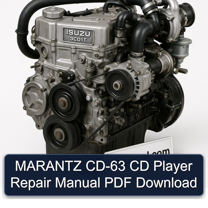 Isuzu 3 CD 1 T Marantz CD-63 Player Service Repair Workshop Manual PDF
