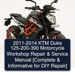 2011-2014 KTM Duke 125-200-390 Motorcycle Workshop Repair & Service Manual [Complete & Informative for DIY Repair] 