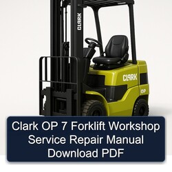 Clark OP 7 Forklift Service Repair Workshop Manual PDF