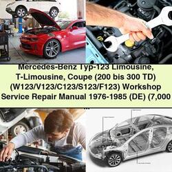 1976-1985 Fiat Coupe Mercedes-benz TYP-123 Limousine T-limousine Service Repair Workshop Manual PDF